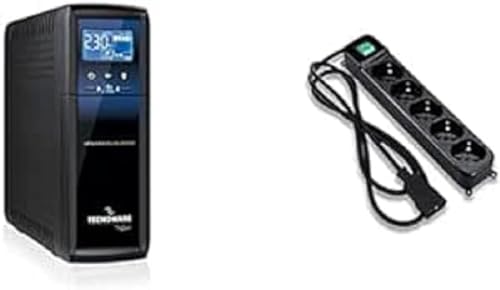 Tecnoware USV EXA Plus 2000 Unterbrechungsfreie Stromversorgung für PC-Gaming und Konsole - 8 IEC-Ausgänge - Autonomie bis zu 50 min - Leistung 2000 VA + Steckerleiste - Eingangsstecker IEC C14 von Tecnoware Power Systems