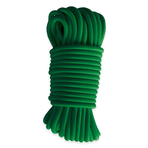 Elastisches Gummiseil Grün 20 Meter - Qualität PRO TECPLAST 9SW - Spannseil für Planen mit einem Durchmesser von 9 mm von Tecplast