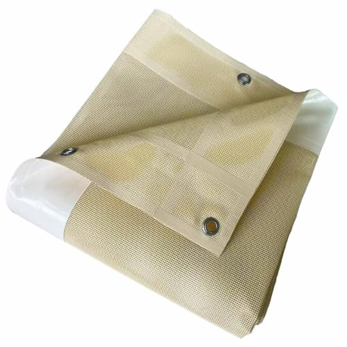 Tecplast Pergola-Plane Mikroperforiert Elfenbein 3x5 m - 5 Jahre Garantie MP460PR - Wasserdurchlässige Plane - Made in France von Tecplast