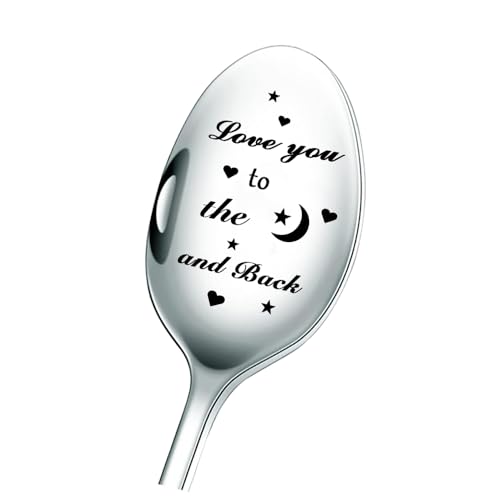 Love you to the Moon and Back - Gravierte Kaffeelöffel, Hochzeitsgeschenk, einzigartiges Kochgeschenk, Zeichen der Liebe zu besonderen Anlässen, Valentinsta, Geburtstags Geschenk von Tecreo