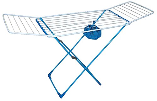 Tecrilana Wäscheständer, Edelstahl, Weiß und Blau, 175 x 51 x 95 cm von Tecrilana