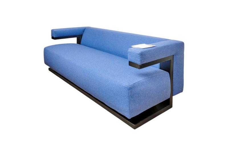 Tecta 2-Sitzer Sofa Gropius F51 2 Stoff Dama 0077 Blau Gestell Esche Schwarz von Tecta