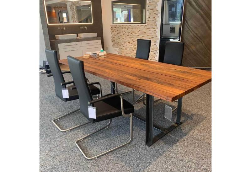 Tecta Essgruppe 4er-Set Kragstuhl D26 1 PE Leder Schwarz Gestell Tube Aplati von Tecta
