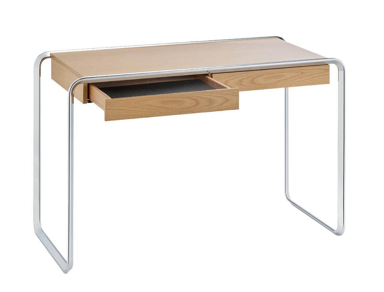 Tecta Schminktisch Schreibtisch Olique K2D Eiche Furniert Gestell Stahlrohr verchromt Tecta Schminktisch Schreibtisch Olique K2D Eiche Furniert Gestell Stahlrohr verchromt von Tecta