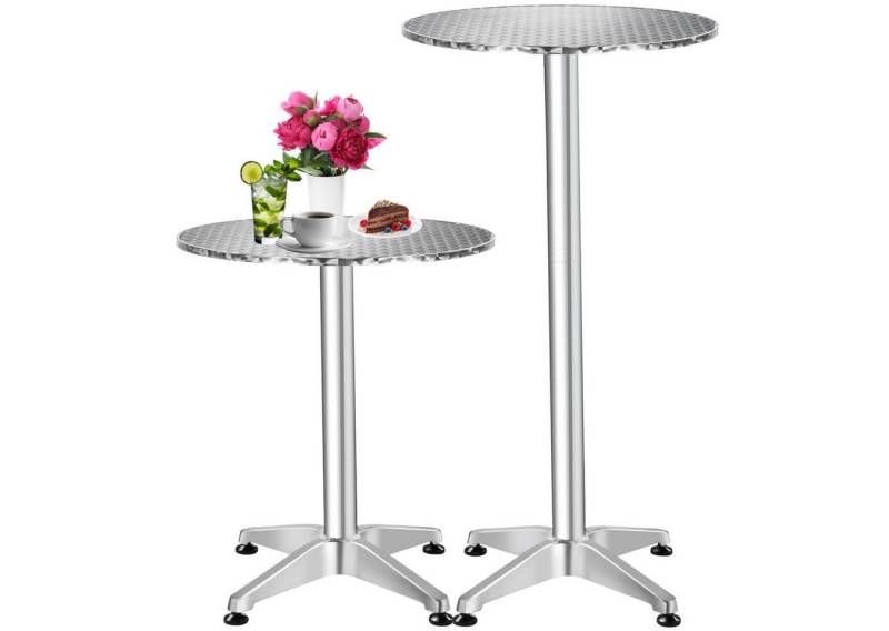 tectake Bistrotisch Stehtisch (1-St., 1 tlg), Aluminium, Witterungsbeständige Tischplatte von Tectake