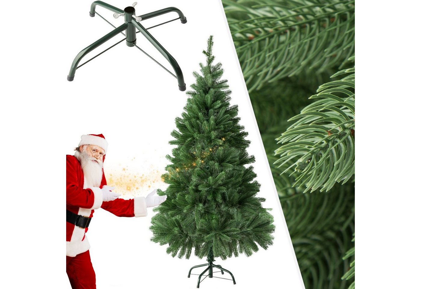 tectake Künstlicher Weihnachtsbaum Christbaum künstlich Tannenbaum 140-180cm Grün, Undekorierter/Unbeleuchteter Baum, verschiedene Größen, künstlich, Spritzguss tectake Künstlicher Weihnachtsbaum Christbaum künstlich Tannenbaum 140-180cm Grün, Undekorierter/Unbeleuchteter Baum, verschiedene Größen, künstlich, Spritzguss von Tectake