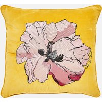 Ted Baker Art Floral Cushion - 45X45cm - Gold von Ted Baker