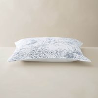 Ted Baker Linear Floral Pillow Case - Oxford - Blue von Ted Baker