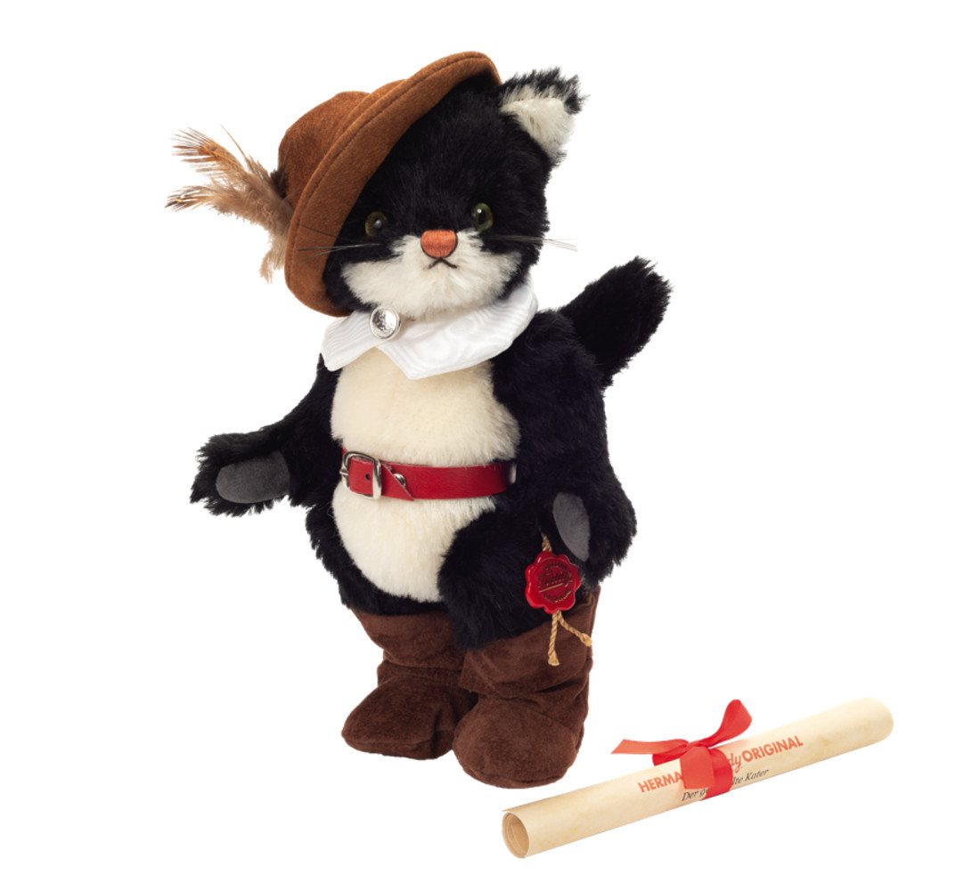 Teddy Hermann® Dekofigur Teddy Hermann Gestiefelter Kater schwarz-weiß 25 cm von Teddy Hermann®