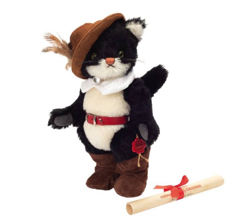 Teddy Hermann® Dekofigur Teddy Hermann Gestiefelter Kater schwarz-weiß 25 cm von Teddy Hermann®