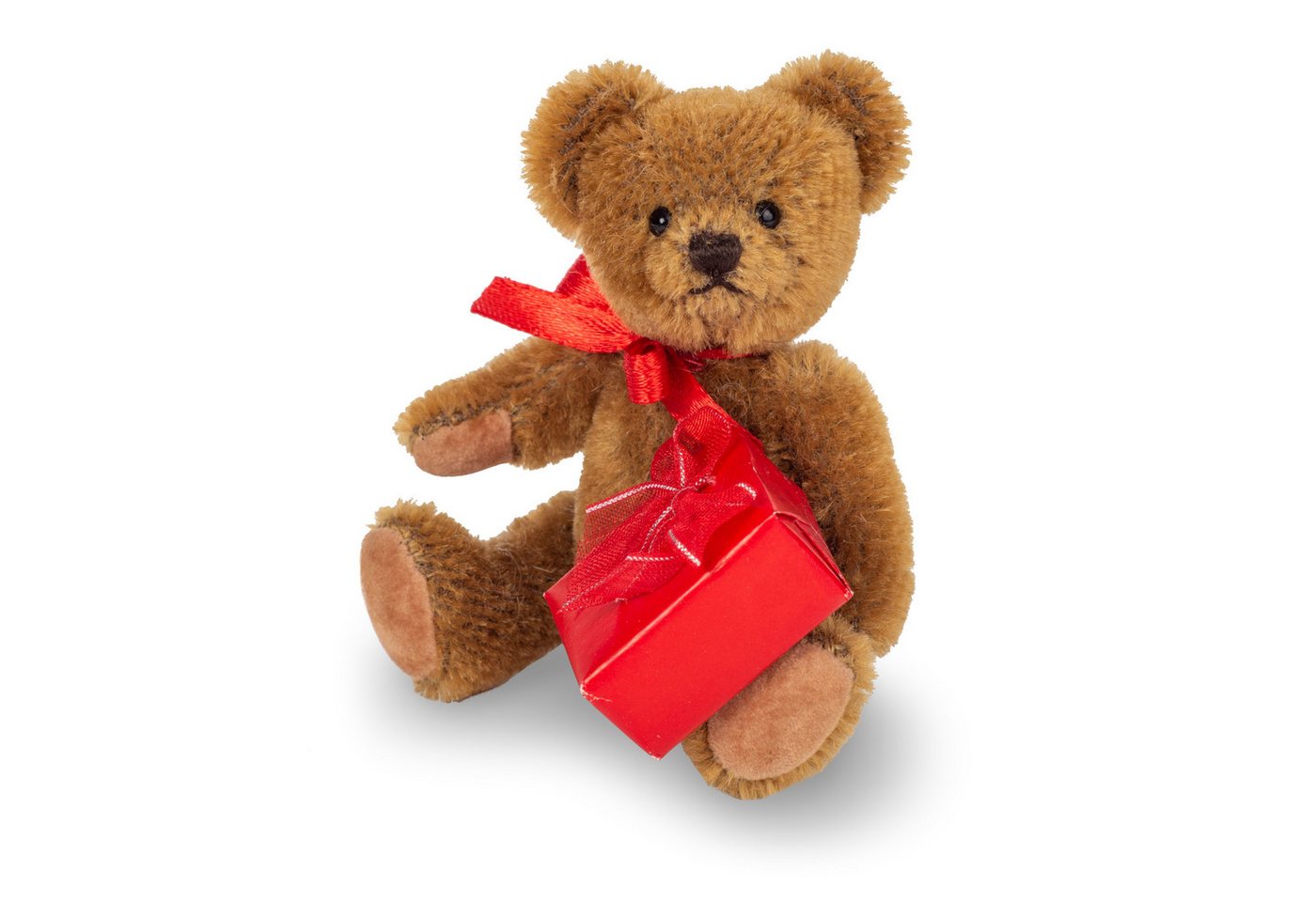 Teddy Hermann® Dekofigur Teddy Hermann Glücksteddybär mit Geschenk 10 cm von Teddy Hermann®