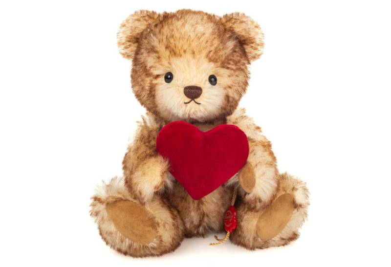 Teddy Hermann® Dekofigur Teddy Hermann Teddybär Joey mit Herz 21 cm Stoffteddybär von Teddy Hermann®