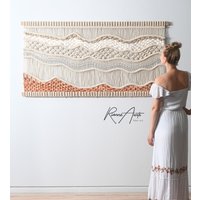 Veganer Wandbehang - Handgemachte Textilkunst Natürlicher Wandteppich "Kim' von TeddyandWool