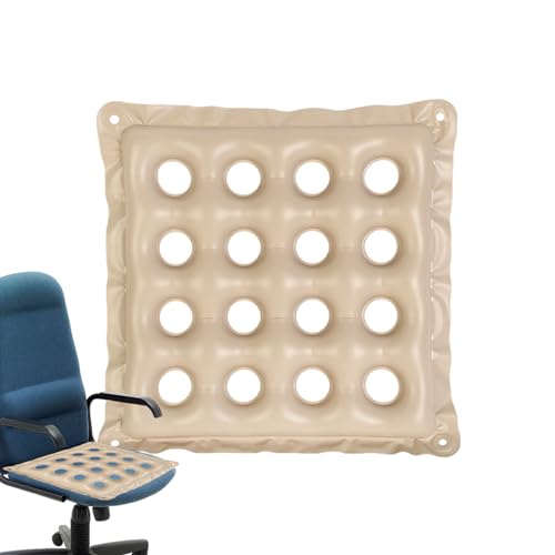 Tedious Aufblasbares Sitzkissen, Luftkissensitz - Aufblasbares Reisekissen | Atmungsaktiver, bequemer, langlebiger PVC-Luftpolstersitz mit Belüftungsöffnung für Camping, Tribünen oder Glasunterlage von Tedious