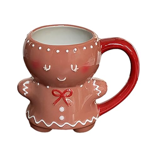 Tedious Lebkuchenmann Weihnachtstassen | 1/2 Stück Weihnachts Lebkuchen Kaffeetasse | -Kaffeetasse aus Keramik mit Henkel | Niedliche Lebkuchenmann-Trinkbecher, Milchbecher, Freunde Tedious Lebkuchenmann Weihnachtstassen | 1/2 Stück Weihnachts Lebkuchen Kaffeetasse | -Kaffeetasse aus Keramik mit Henkel | Niedliche Lebkuchenmann-Trinkbecher, Milchbecher, Freunde von Tedious