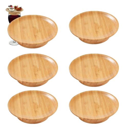 Weinglas Charcuterie Topper Set | 6 Stück Weinglas Topper aus | 2024 Wine Glass Topper Charcuterie Untersetzer | Kreative Weingläser Charcuterie Brett Home Deko für Familienessen von Tedious