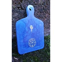 Handgemachtes Mini Schneidebrett Mit Epoxidharz Wikinger Vegvisir Runen Kompass Symbol Reise von TedyCreations