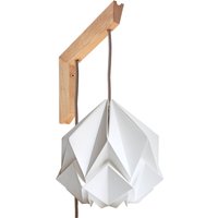 Origami Wandlampe - Holzhalter Mit Papieranhänger Leuchte von TedzukuriAtelier