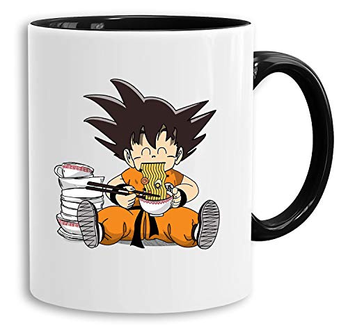 Son eat - Tasse Kaffeetasse Son Ruffy Luffy Naruto Saitama One Dragon Master Goku Ball Vegeta Roshi Piece Db, Farbe:Weiß von Tee Kiki