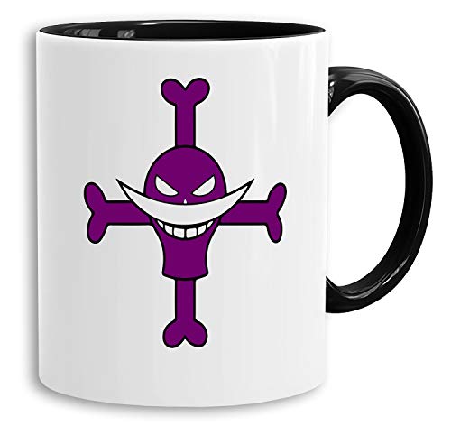 Whitebeard Logo - Tasse Kaffeetasse Son Ruffy Luffy Naruto Saitama One Dragon Master Goku Ball Zoro Roshi Piece Db, Farbe:Weiß von Tee Kiki