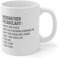 Forscher Wortschatz, Geschenk, Tasse, Kaffeetasse, Wissenschaftler Geschenk von TeeRificDesigns