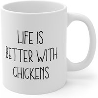Hühner-Becher, Das Leben Ist Besser Mit Hühner-Geschenke, Bauernhof-Becher, Hühner-Bauer, Gehöft-Geschenke von TeeRificDesigns