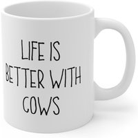 Kuh Becher, Das Leben Ist Besser Mit Kühen Geschenke, Bauernhof Milchbauer, Gehöft Geschenke von TeeRificDesigns