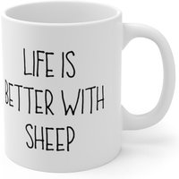 Schafbecher, Das Leben Ist Besser Mit Schafgeschenke, Bauernhofbecher, Schafzüchter, Gehöftgeschenke von TeeRificDesigns