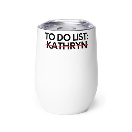 Kathryn Name für Männer, Ehefrau, Ehemann, Sarkasmus, lustige To-Do-Liste, Kathryn Name 4, 340 ml, Weiß von Teegarb Letter Blanket