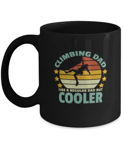 Lustige Kaffeetasse mit Aufschrift "Climbing Dad Like A Regular Dad But Cooler Climber" von Teegarb Letter Blanket