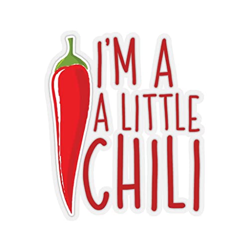 Teegarb Letter Blanket Aufkleber Humorvolle I'm Little Chili Freezing Grafik Lustig Chilly Jalapeno Introvert Männer Aufkleber für Laptop Auto 4" × 4" / Transparent von Teegarb Letter Blanket