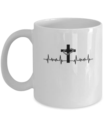 Teegarb Letter Blanket Kaffeetasse Lustig Christian Kreuz Herzschlag von Teegarb Letter Blanket