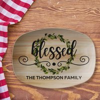 Personalisierte Familien Namen Platte 10x14" Thermosaf Polymer von Teegarb