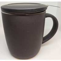 Teetasse Teebecher Mit Sieb Und Deckel Farbe Schwarz von TeehausGruenfieber