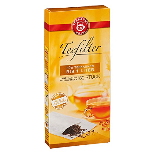Teekanne Teefilter (bis 1 Liter), 80 St?ck, 5er Pack (5 x 80 St?ck) von Teekanne