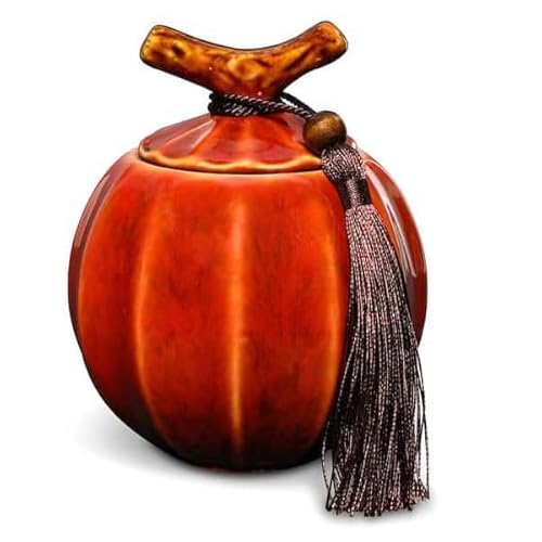 MAOCI - Teedose/Zuckerdose mit Quaste 400ml rot-meliert von Teeladen Herzberg