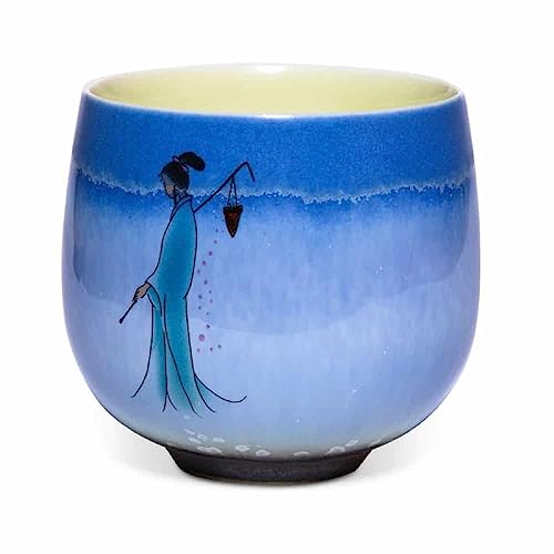Maoci - Japan Design Teeschale aus Porzellan mit asiatischem Motiv - 135ml - Farbe: blau Maoci - Japan Design Teeschale aus Porzellan mit asiatischem Motiv - 135ml - Farbe: blau von Teeladen Herzberg