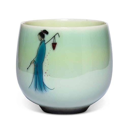 Maoci - Japan Design Teeschale aus Porzellan mit asiatischem Motiv - 135ml - Farbe: grün von Teeladen Herzberg