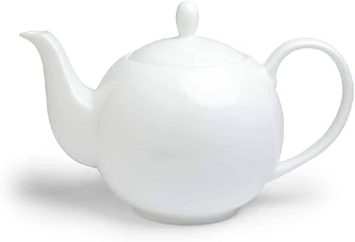 TeaLogic Teekanne Sabine 1,5l weiß - Fine White Bone China - Porzellan von Teeladen Herzberg
