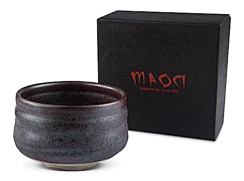 Teeladen Herzberg MAOCI - Matcha-Schale Chawan aus Porzellan 400ml dunkel handgefertigt - als Geschenkbox Teeladen Herzberg MAOCI - Matcha-Schale Chawan aus Porzellan 400ml dunkel handgefertigt - als Geschenkbox von Teeladen Herzberg
