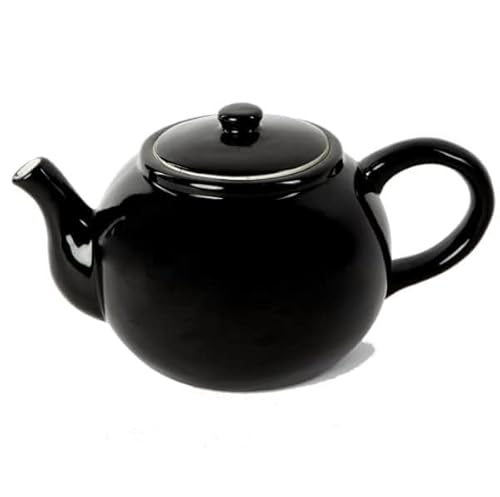 XXL Jumbo Teekanne Porzellan 2,5l - schwarz - Jumbo-Teekanne von Teeladen Herzberg