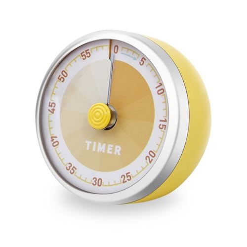 Visueller Timer, Eieruhr Mechanisch, 60 Minuten Time Timer Kinder Mechanisches Uhrwerk, Zeitmanagement-Tool für Kinder und Erwachsene, Lernen/Arbeiten/Kochen/Fitness, Gelb von Teeloray