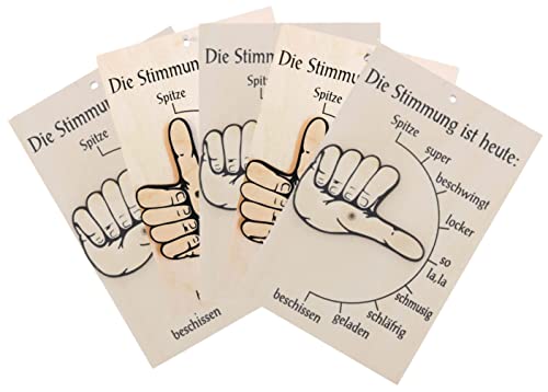 Teemando® 5 X Stimmungsbarometer, das witzige Geschenk für Kollegen, Freunde, Familie oder als Wichelgeschenk von Teemando