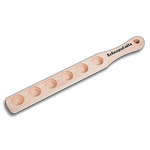 Teemando 2 X Schnapslatte/Schnapsbrett aus Holz für 6 Schnapsgläser, mit Einbrand Schnapslatte aus Holz 50,5 cm Teemando 2 X Schnapslatte/Schnapsbrett aus Holz für 6 Schnapsgläser, mit Einbrand Schnapslatte aus Holz 50,5 cm von Teemando