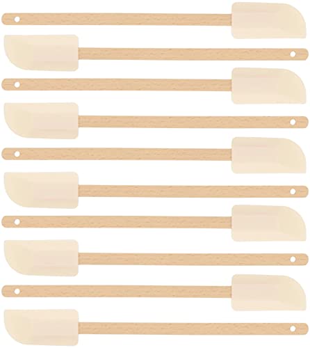 teemando® 10 X Teigschaber, Teigspachtel zum Backen, 27 cm lang, schmal von Teemando