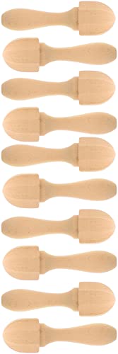 teemando® 10 X Zitronenpresse aus Holz, runde Form, 14 cm, Saftpresse für Zitrusfrüchte von Teemando