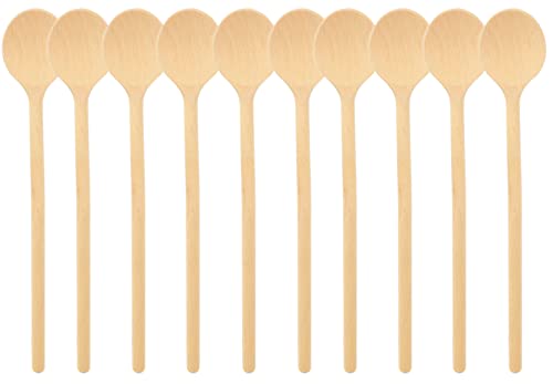 teemando® 10 X großer, runder Marken-Kochlöffel aus Holz, 40 cm, Kochlöffel zum Kochen und Backen von Teemando