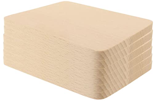 teemando® 6 X Untersetzer aus Buchenholu, 10 cm, dekorativer Untersetzer für Gläser und Raclette-Pfännchen von Teemando