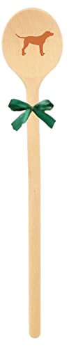 teemando® Marken-Kochlöffel aus Holz mit Lasergravur Motiv Hund und Schleife, Handmade aus Deutschland, Grillen, Kochen, Familie, Geschenkidee, Weihnachten von Teemando