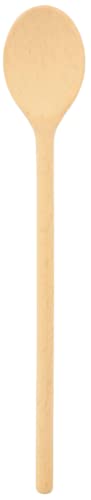 teemando® stabiler, ovaler Marken-Kochlöffel aus Holz, 25 cm, Kochlöffel zum Kochen und Backen von Teemando